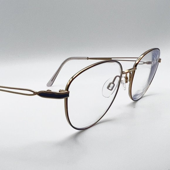 Charmant CH29826 GR Round Oval Titanium Full Eyeglass Frame Gray Gold 51-18-140 - Picture 2 of 10